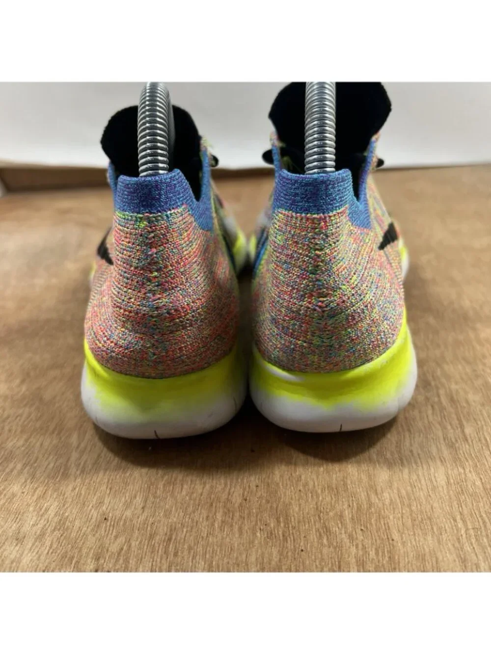Nike Free RN Flyknit Blue Pink Womens Size 7.5 831070-102 Running Shoes